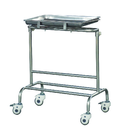 Stainless steel surgical instrument tray truck