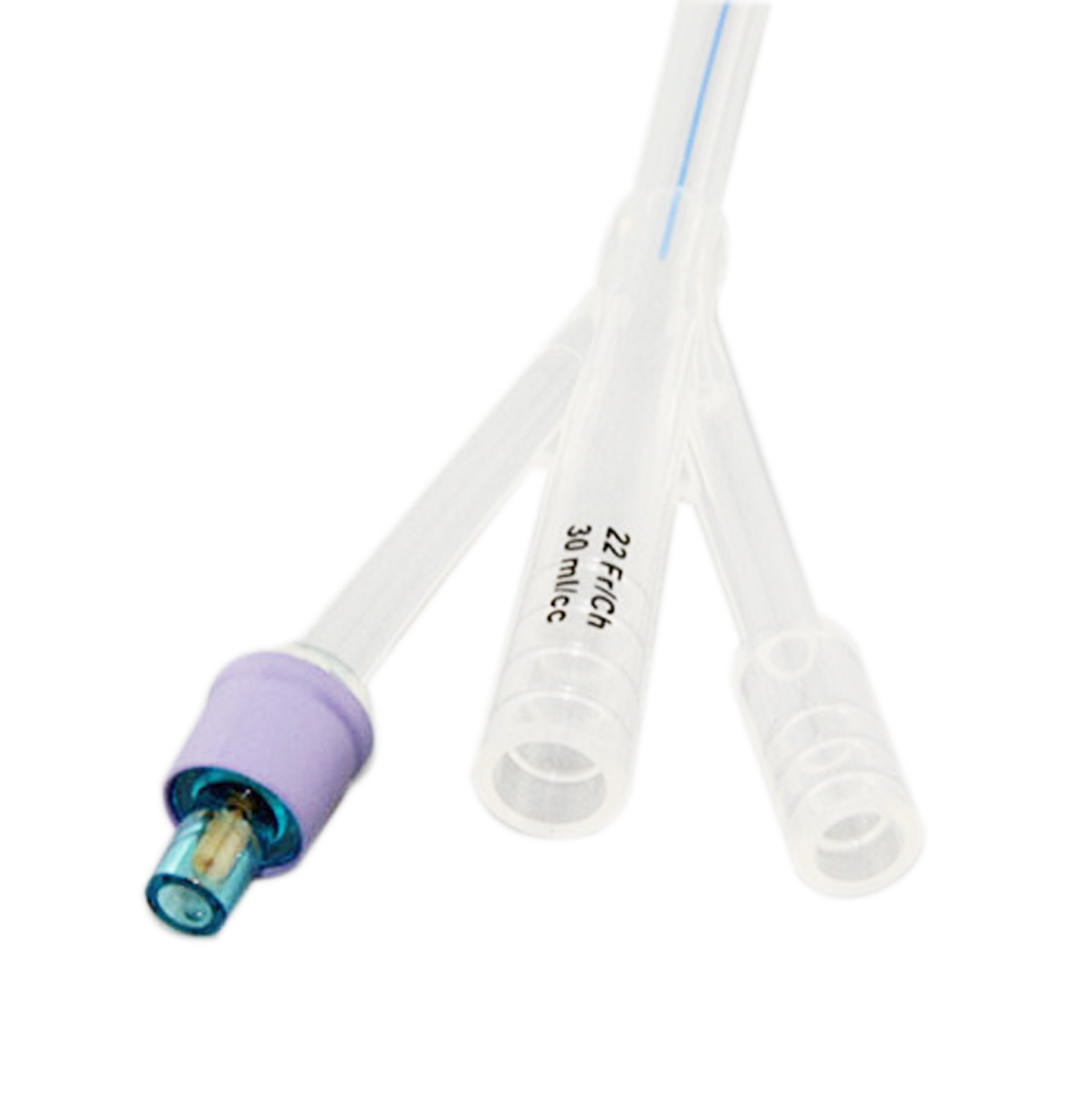 Disposable silicone catheter three cavity