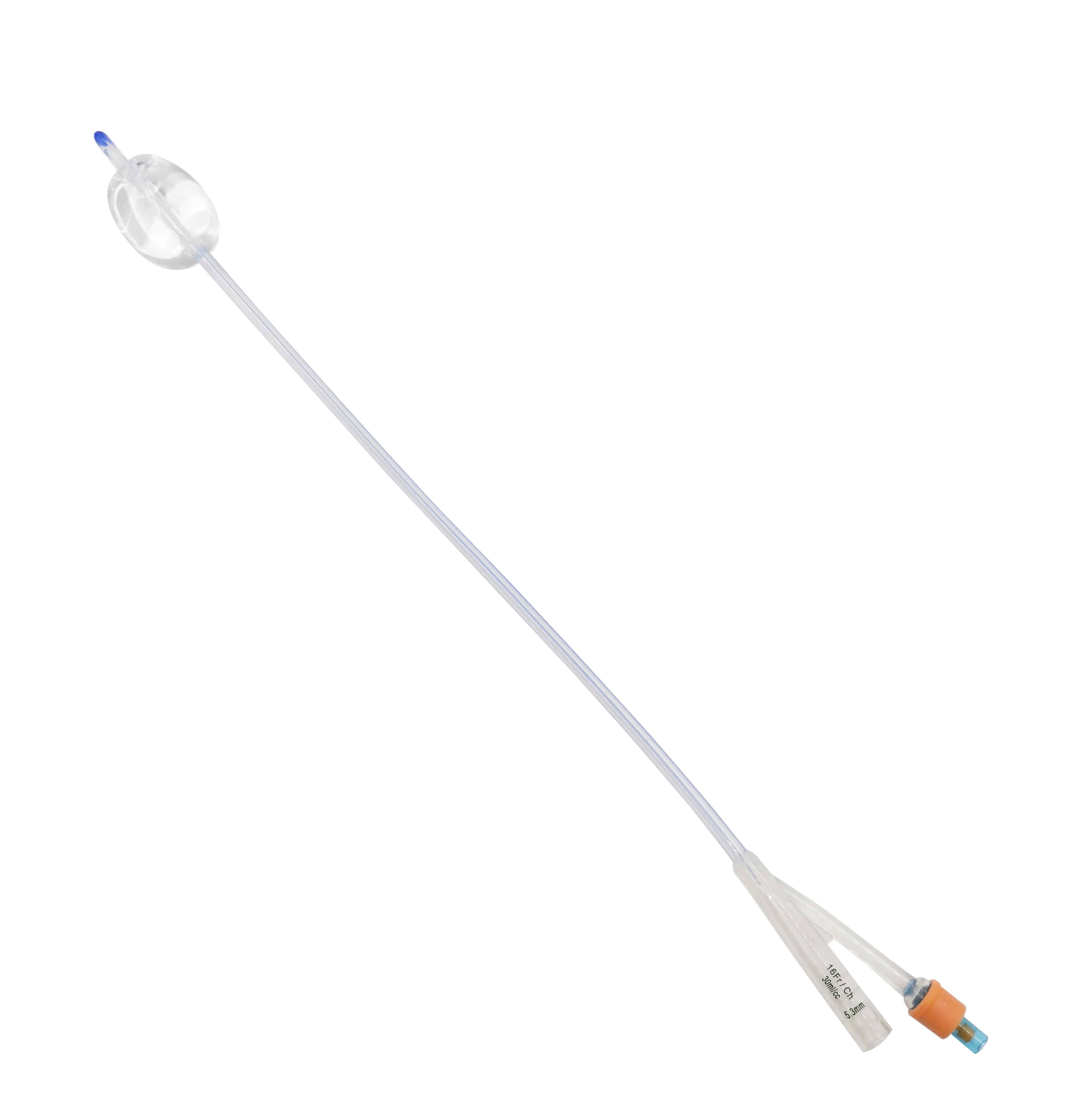 Disposable silicone catheter double lumen